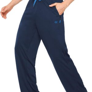 YuKaiChen Mens Sweatpants Straight Leg Open Hem Loose Fit Lightweight Quick Dry Sweatpants