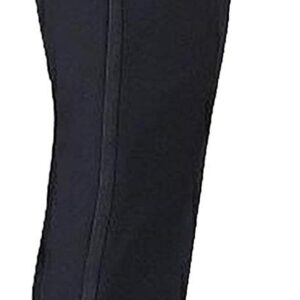 Men's Classic Tuxedo Pants with Satin Stripes and Adjustable Flat Front Waist