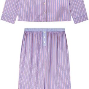 Women'secret Men's Long-Sleeved Pyjamas Mix Match Collection Tie and Stripes Woman