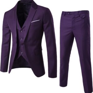 Men's Classic 3 Piece Suit Business Wedding Suits Slim Fit Tuxedo Jacket Vest Pants
