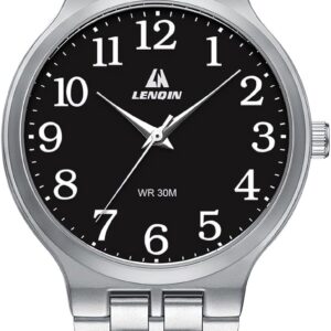 LN LENQIN Men's Watch Chronograph Stainless Steel Waterproof Date Analog Quartz Watch Business Wristwatches for Men Fashion Casual