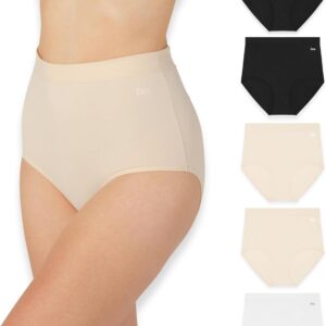 BEA Pack of 5 Women's High Panties – Women's Panties Made of Breathable and Soft Cotton – Underwear That Offers Full Coverage and Great Support