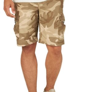 Lee Men's Extreme Motion Crossroad Cargo Short, New Mountain Lion Camo, 29W