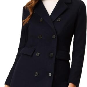Allegra K Coat Basic Coat Women