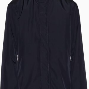 Armani Exchange Essential, Covered Closure Down Side Logo Patch Trench Coat for Men