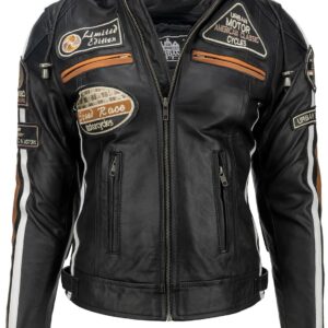 Urban Leather UR-152 Chaqueta Moto Mujer de Cuero '58 LADIES