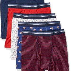 Amazon Essentials Men's Boxer Shorts, Comfortable Cotton, Tagless