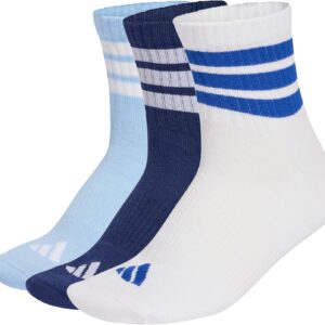 adidas 3 Stripes Cushioned Sportswear Mid Cut Socks 3 Pair Pack Socks Unisex Adult