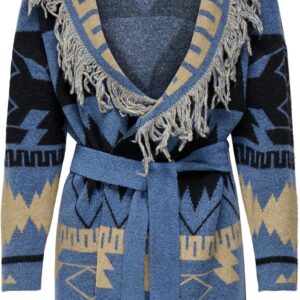 ONLY Onlmichigan LS Fringe Tie Cardigan Knt for Women