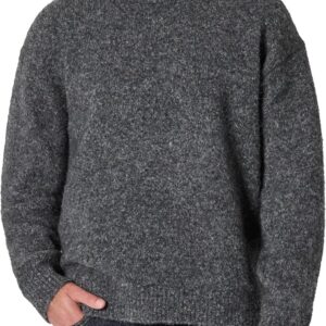 Amazon Essentials Men's Loose Fit Round Neck Synthetic Mohair Sweater