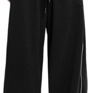 Women's Tracksuit Joggers Wide Tracksuit Plush Sports Trousers Gym Cotton Casual Long Elastic Wide Elastic