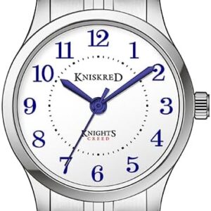 Reloj de Fácil Lectura para Mujer con Correa Sólida de Acero Inoxidable Reloj de Vestir para Damas Resistente al Agua