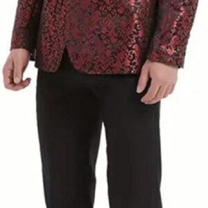 Traje de Esmoquin Floral para Hombre, Corte Entallado, 2 Piezas, Solapa Chal, para Boda, graduación, Chaqueta y Pantalones.