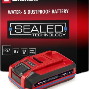 Original Einhell 18 V 4.0 Ah Sealed Power X-Change Plus (18 V Battery, Waterproof and Dustproof, Protection Class IP57, Universal Use for All Power X-Change Devices without Charger)