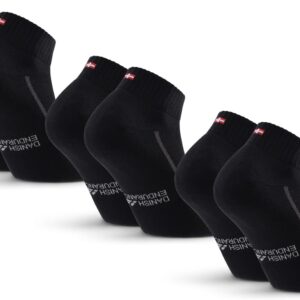 DANISH ENDURANCE Men's and Women's Ankle Sports Socks – Cotton, Padded, 3 and 6 Pack – Sports, Socks Men and Women, Unisex