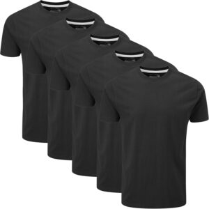 Charles Wilson Pack of 5 Plain Round Neck T-Shirts