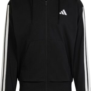 Adidas Men's Essential Three Stripes French Terry Fullzip Hoodie