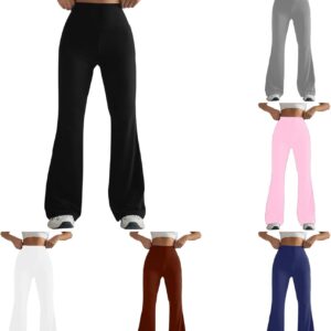 Women's Sports Leggings Bell Push Up Yoga Pants Flared Elastic Sports Leggings Large Size Dress Leggings High Waist Pilates Clothing Sports Office Dance Trousers Wide Tracksuit