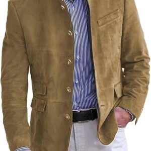 Genérico Blazers Men Casual, American Jacket Men Casual, with Print and Elastic Pockets Breathable American Loose Slim Fit Elegant Comfortable Blazers for Parties or Concerts