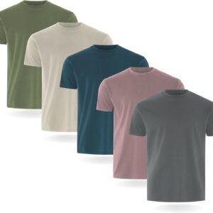 Camiseta FM London Paquete de 3/5 para Hombre - Camisetas de Peso Premium con diseño Ligeramente Ajustado