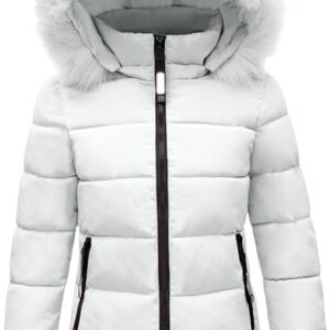 Abrigo De Invierno Cálido con Capucha para Mujer, Chaqueta Acolchada Gruesa, Algodon Capucha, Exterior Felpa Cintura, Esqu?Y
