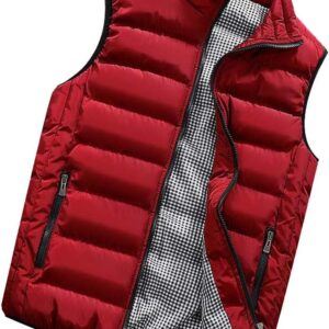 Generisch 2026 Men's Winter Coat Cotton Padded Vest Warm Hooded Vest Jacket Carnival Costume Men's Vest