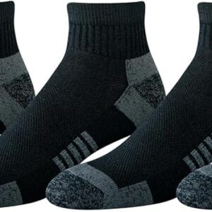 Amazon Essentials Men's Ankle Sports Socks, Breathable, Cotton Blend, Padded