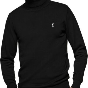 Polo Club Men's Turtleneck Sweater with Embroidered Logo 100% Cotton - Coton Sweater