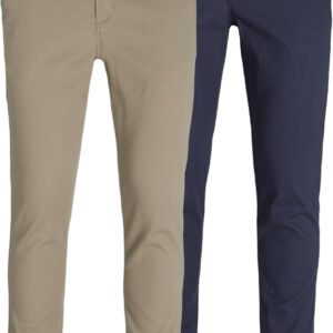 JACK & JONES Chino Trousers 2-Pack Slim Fit Chino Trousers, beige, 32