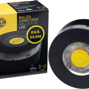 HELLA 2XW 358 111-991 - Hella V-16 Connected Beacon, V16 Emergency Light with Geolocation, Required from 2026, Connected Beacon with DGT 3.0, V-16 Signal, Luminous Light for Cars
