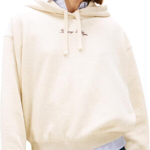 Tommy Hilfiger Classic Script Fleece Hoodie Ww0ww47459 Sudadera con Capucha Mujer (Pack de 1)