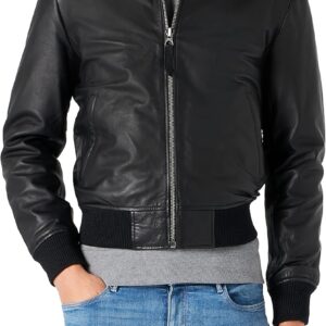 Schott NYC Lcfresno Classic Jacket with Side Collar Unisex Adult