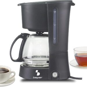 BEPER BEPER BC.060 American Coffee Maker, Black, 6 Cups, Drip