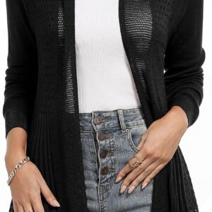 iClosam Casual Long Cardigan for Women Plus Size Jacket Shawl Women Summer Outerwear Sweater Bolero Cardigan Kimono Ladies Tops Beachwear Camisoles and Sarongs