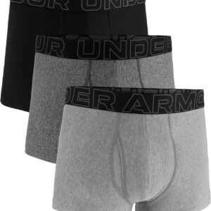 Under Armour Pack de 3 Bóxers Tech Performance para Hombre, Largo de Pierna de 8 cm – Transpirable, Absorbe la Humedad, Tacto Suave, Comodidad Todo el Día